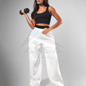 Pantalones Deportivos de Invierno Personalizados para Mujer, Corte Regular, Lona, Frente Plano, Pantalones Deportivos de Chándal con Servicio OEM - Product Image 4