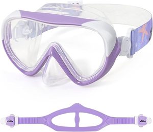 स्नॉर्कल तैराकी के लिए बच्चे स्नॉर्कल स्नान मास्क बाल डाइविंग मास्किंग के लिए नाक कवर के साथ - Product Image 4