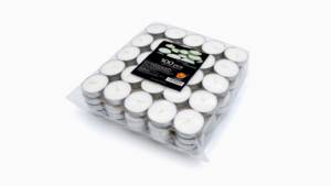 Juego de cera de vela básica personalizable OEM/ODM 100 Tealights 5 horas de tiempo de combustión Diseño de Palma de Vietnam para boda Nuevas velas perfumadas - Product Image 6