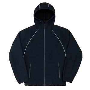 Chaqueta Cortavientos Softshell con Acabado Negro Mate, Resistente al Agua, Transpirable, 5 Bolsillos, Chaqueta Cortavientos de Poliéster Cálida y Resistente al Viento - Product Image 2