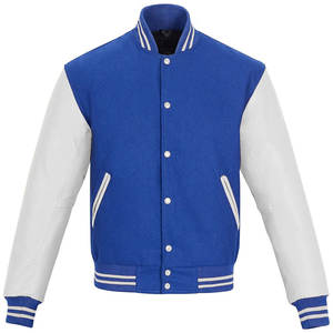 Alta calidad pequeño MOQ Varsity Letterman chaqueta logotipo personalizado/Color entrega rápida lana cuero mezcla tela para hombres - Product Image 4