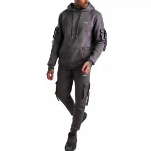 Venta al por mayor personalizado de los hombres deportes personalizados ajustados chándales de manga larga con capucha 100% algodón nuevo diseño - Product Image 2