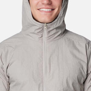 Veste coupe-vent légère pour homme avec fermeture éclair intégrale, service OEM, rose argenté, imperméable et séchage rapide - Product Image 3