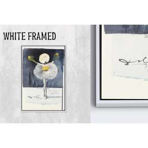 Toile imprimée de fleurs de Salvador Dali : œuvre d'art bohème surréaliste, 1P Whiteframedcanvas - Product Image 1