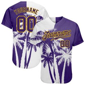 Pakistán ropa deportiva industria personalizada 3D patrón diseño Hawaii cocoteros auténtica camiseta de béisbol - Product Image 1
