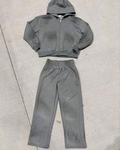 Ensemble de survêtement et de pantalon de survêtement surdimensionné personnalisé OEM, ensemble de jogging ample, survêtement gris surdimensionné pour hommes, streetwear - Product Image 4
