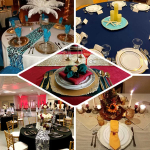 Placas de cargador de alta calidad y placa de buffet placa de ajuste de mesa elegante para boda y decoración de todos los eventos juego de cargador de ratán - Product Image 6