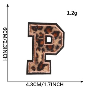 Vente en gros de patchs en chenille presse à chaud alphabet 26 pièces ensemble broderie au fer patchs en chenille initiale pour chemise - Product Image 4