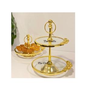 Soporte para pasteles de la mejor calidad, soporte para servir aperitivos de doble nivel de forma redonda para uso en hoteles y restaurantes en el hogar - Product Image 6