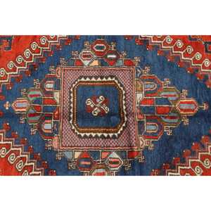 Grand tapis turc de 6,6 x 9,7 pieds, tapis vintage à imprimé animal rouge - Product Image 5