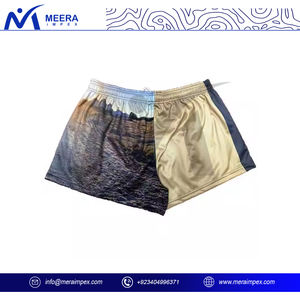 Nuevo diseño sublimado personalizado doble hombres corto de alta calidad verano gimnasio malla deportes correr pantalones cortos con bolsillos - Product Image 2