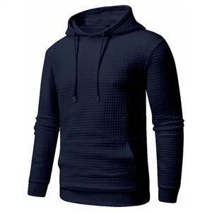 Sudaderas con Capucha Azul Marino para Hombre, 100% Algodón, Felpa, Logotipo Personalizado Bordado, Transpirable, Invierno, Alta Calidad - Product Image 2