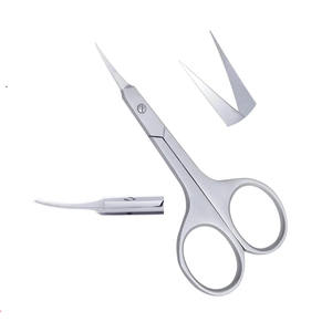Professionnel personnalisé Logo manucure ciseaux à ongles en acier inoxydable pointu incurvé lame droite ciseaux à cuticules utilisation de beauté - Product Image 6