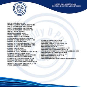 DADDY D PRO Juego de instrumentos de Cirugía de vía inferior de alta calidad, estándar alemán, certificado ISO CE, BOITE DE CHIRURGIE VOIES BASSES - Product Image 2