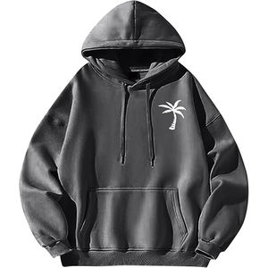 Sudadera con Capucha de Felpa 100% Algodón para Hombre, Diseño Sólido con Forro, Impresión Personalizada, Ajuste Holgado, Transpirable y de Secado Rápido para Invierno - Product Image 4