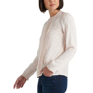 Top de Manga Larga con Estampado Floral y Decoración Fruncida de la Marca Lucky para Mujer, Talla Pequeña, Color Rosa - Product Image 3