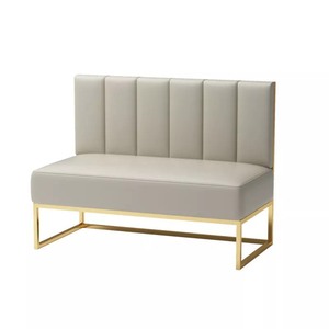 Sofá contemporáneo de 1,2 m SFB68072 con estructura de hierro y tapicería de piel sintética capitoné - Product Image 2