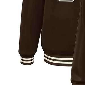 Chaqueta Universitaria de Invierno Personalizada OEM 100% Lana para Hombre, Estilo Vintage con Cuello Alto y Logotipo Bordado - Product Image 6