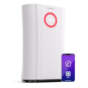 Deshumidificador Doméstico de 20L por Día, Control por Aplicación WiFi, Secador de Aire Portátil con Compresor y Drenaje Continuo para Habitaciones de 20-30 m2, Blanco - Product Image 1