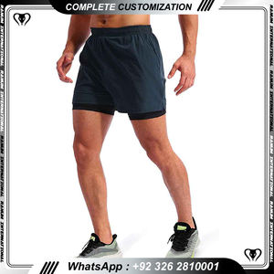 Pantalones cortos de gimnasio para hombre, 2 en 1, poliéster, 5 pulgadas, secado rápido, pantalones cortos de compresión para exteriores para hombre, pantalones cortos de gimnasio ajustados para correr para hombre - Product Image 5