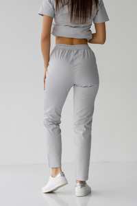 Uniformes Médicos Personalizados al por Mayor con Logotipo para Enfermería, Hospital, Doctor, Odontología, SPA, Esteticista, Traje Médico Gris para Mujer - Product Image 2
