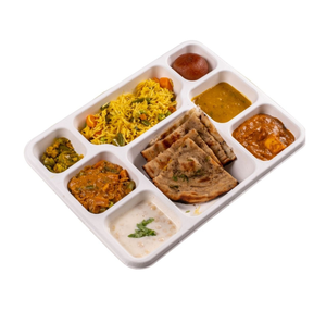 25 Pièce Écologique Réutilisable Étanche CP Plateau Repas Biodégradable Canne à Sucre Bagasse Jetable Fête Restaurants - Product Image 5