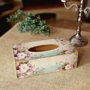 Juego de Cajas para Servilletas de Madera Esmaltada Hechas a Mano de Primera Calidad, con Diseño Clásico, Ecológico, Creaciones Antiguas de la India, Portavasos para Servilletas - Product Image 1