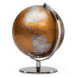 Sculpture globe décorative artistique en métal avec des détails coupés à la main et un style minimaliste pour des intérieurs urbains chics - Product Image 2