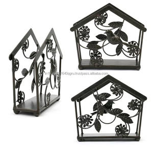 Porte-serviettes en fer, support de distributeur de serviettes en papier droit pour la maison, la cuisine, les tables, l'intérieur, l'extérieur, la conception d'oiseaux et de fleurs - Product Image 4