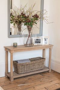 Table console en bois rustique faite à la main pour salon salle à manger et cuisine avec appel décoratif inspiré de la ferme - Product Image 5