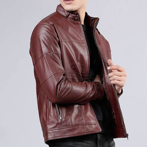 Vente chaude nouvelle mode hommes veste en cuir coupe-vent pour hiver hommes vêtements - Product Image 4