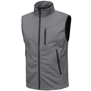 Respirant hommes décontracté Softshell gilet léger sans manches coupe-vent et imperméable veste confortable doublé gilet - Product Image 1