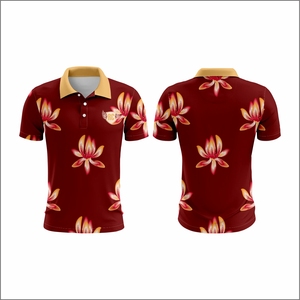 Nuevo estilo informal de verano para hombre Golf para Polo Floral de secado rápido transpirable 4 vías estiramiento ligero con logotipo personalizado Plus Si - Product Image 4