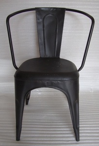 Muebles de restaurante de estilo industrial moderno, silla de comedor de Metal amarillo fuerte apilable para café al aire libre, restaurante múltiple - Product Image 2