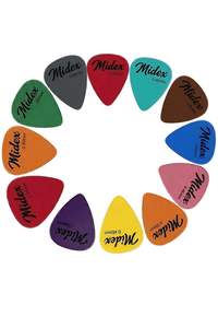 Púas de Guitarra, Bajo y Ukelele Midex PN-12 de Plástico Ligero y Duradero con Logotipo Personalizado, Acabado Mate y Buen Agarre - Product Image 2