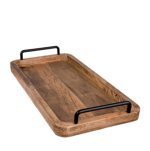 Bandeja Rectangular de Madera Natural para Cocina, Sala de Estar, Logotipo Tallado, Fabricación al Precio Más Bajo - Product Image 1