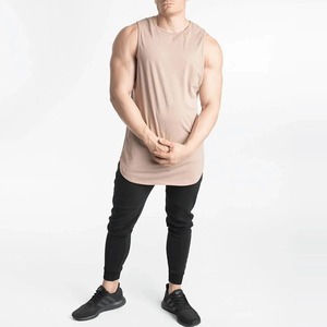 Camiseta sin Mangas de Gimnasio para Hombre, Estilo Verano, Corte Holgado, Línea Larga, Dobladillo Curvo de Bambú, Talla XL, Poliéster, Estilo Culturismo, Estampado por Sublimación - Product Image 4