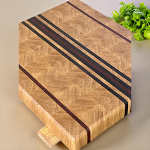 Tabla de cortar de madera rústica hecha a mano, bandeja de cocina decorativa, regalo, proveedor de Vietnam - Product Image 1