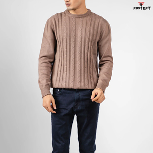 Pull en laine/cachemire tricoté d'hiver unisexe respirant, design décontracté, pull à manches longues pour homme, vêtement chaud, confort doux, tendance - Product Image 3