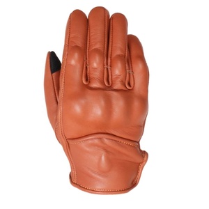 Gants de moto en cuir à manchette courte, durables et protecteurs, marron, avec fonction tactile - Product Image 2