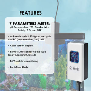 Nouvel arrivage Moniteur de qualité de l'eau WiFi 7 en 1, testeur d'eau, compteur multi-paramètres pour aquarium d'eau douce et d'eau salée (OEM) - Product Image 2