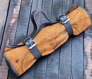 Ensemble de couteaux de chef Damas personnalisés de 7 pièces, outils de cuisine faits à la main en bois naturel rouge bleu pour projets de bricolage et OEM - Product Image 6