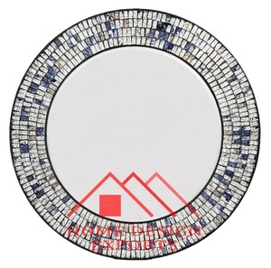 กระจกศิลปะติดผนังกระจกสำหรับห้องน้ำห้องนอนห้องนั่งเล่นห้องสำนักงานดีไซน์ใหม่กระจกกรอบติดผนังสีเขียวโมเสค - Product Image 5