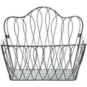 Panier organisateur de courrier en fil métallique mural avec crochets, porte-revues, porte-lettres, étagère de rangement - Product Image 6