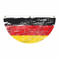 Nouveau Drapeau de Veranda Pliable Plissé avec Impression du Drapeau Allemand pour le Marketing