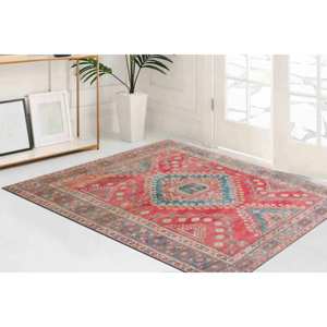 Tapis imprimé style bohème : Petit tapis de couloir en chenille rouge pour décoration de salon de mariage, tapis de voiture, tapis en chenille - Product Image 3