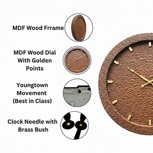 Horloge murale créative en MDF à motifs uniques pour la décoration moderne du salon, disponible à prix abordable - Product Image 4