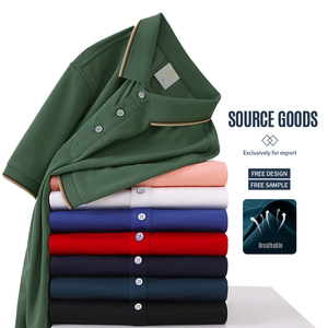 Polo d'été brodé sur mesure polos personnalisés avec broderie et logo T-shirt pour hommes Livraison DDP - Product Image 4