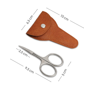 Tijeras para uñas de cutícula de acero inoxidable con estuche de cuero Herramientas de belleza profesionales de Zullo Industries - Product Image 6