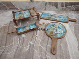 แผ่นเสียงไม้สไตล์คันทรี่บานฤดูใบไม้ผลิขนาด6สำหรับจัดแสดงอาหารและของแจกฟรี - Product Image 5